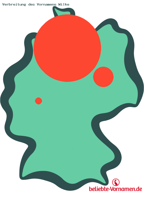 Verbreitung des Vornamens Wilke