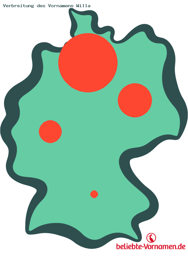 Verbreitung des Vornamens Willa