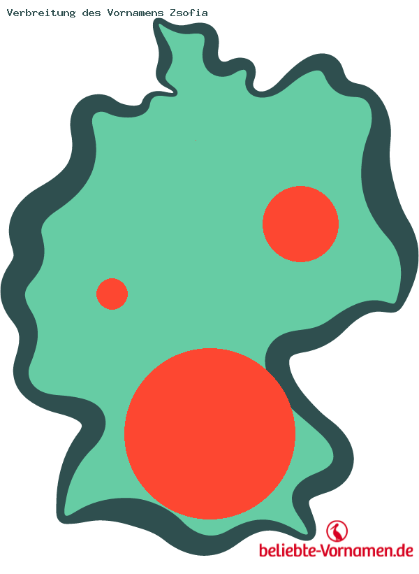 Verbreitung des Vornamens Zsofia