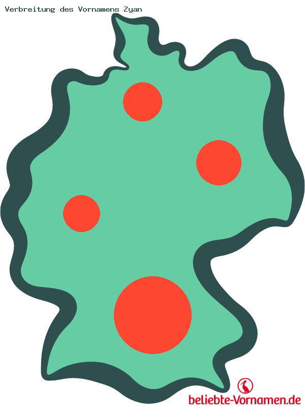 Verbreitung des Vornamens Zyan