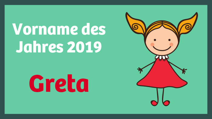 Vorname des Jahres 2019: Greta