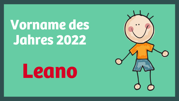 Vorname des Jahres 2022: Leano